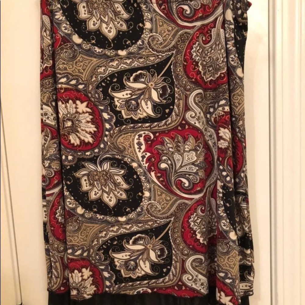 Holiday skirt red black gold Medium